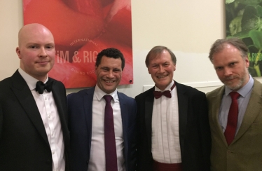 From left to right: Ben Harris-Quinney, Steven Woolfe MEP, Sir David Amess MP, Dr. Andrew Lilico